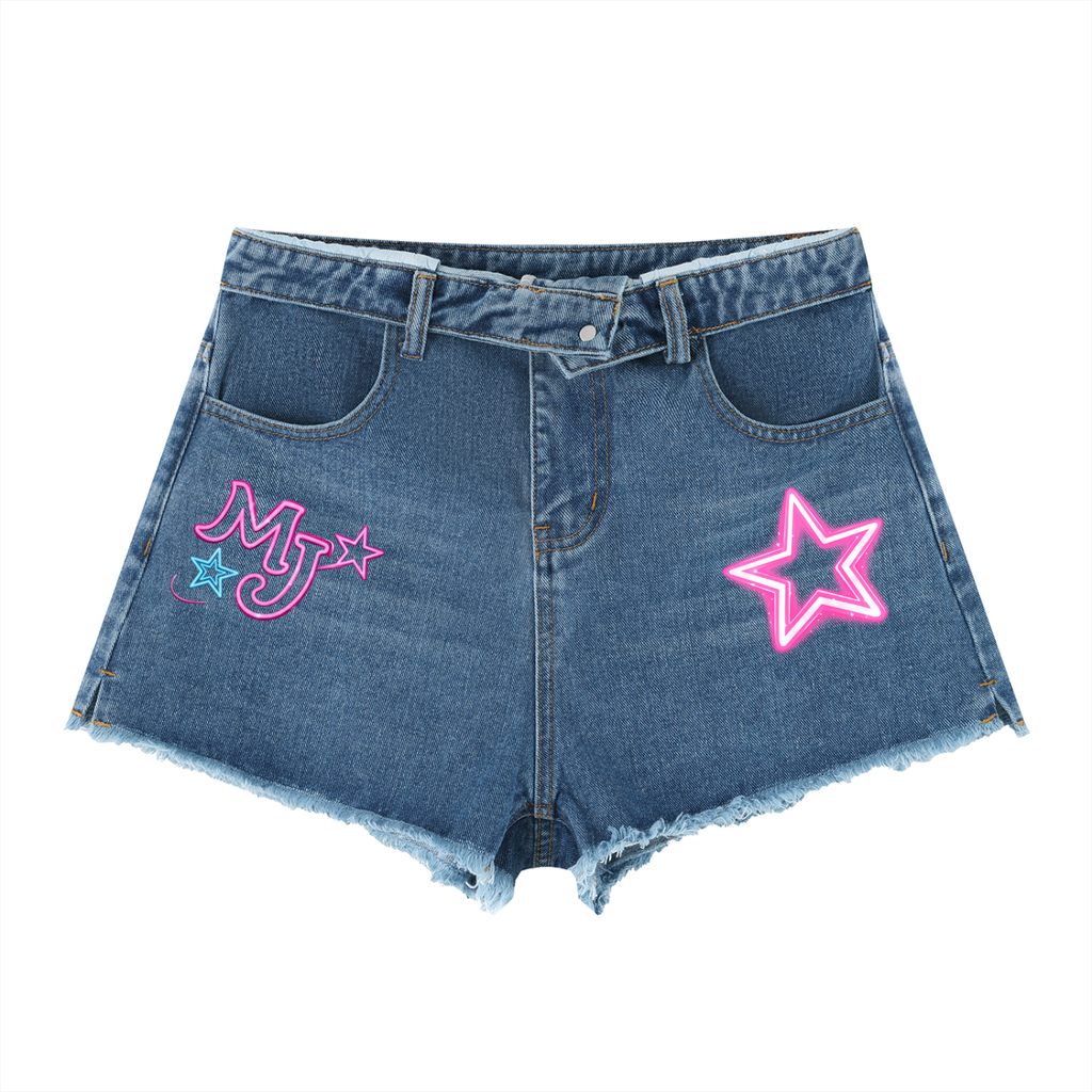 Women’s Vintage Wash High Rise Denim Shorts