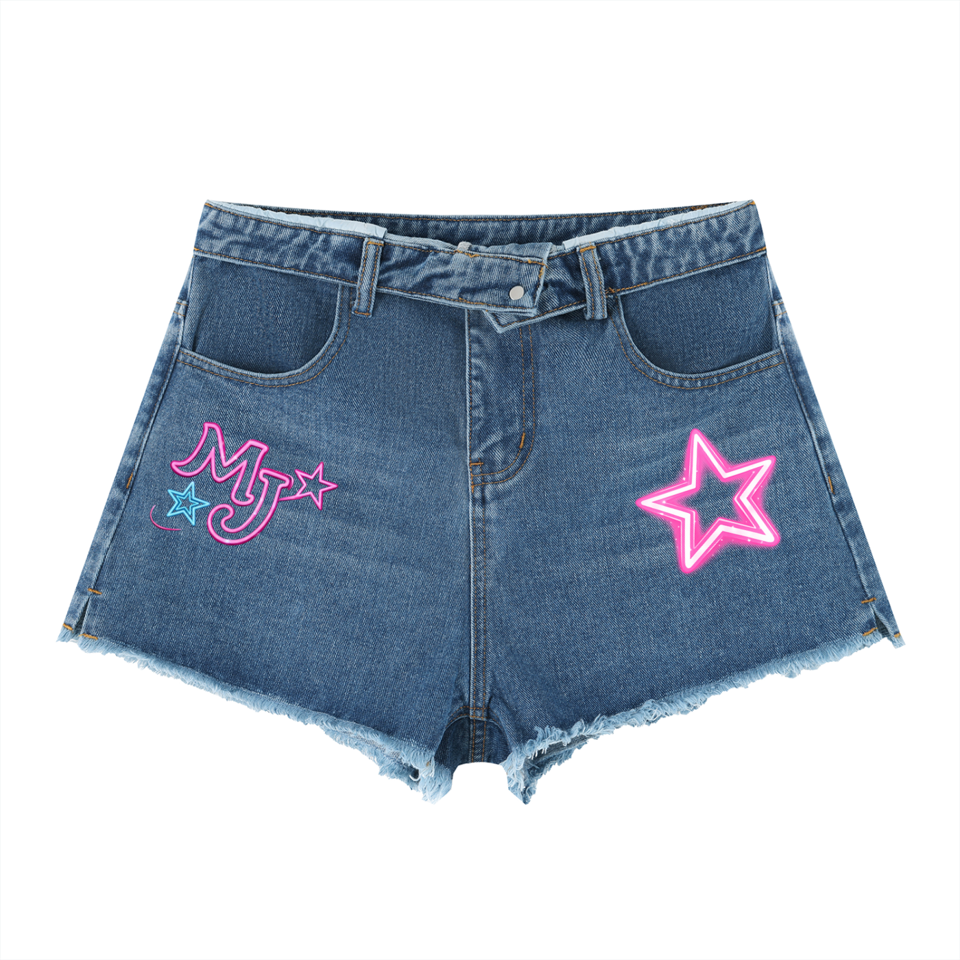 Women’s Vintage Wash High Rise Denim Shorts