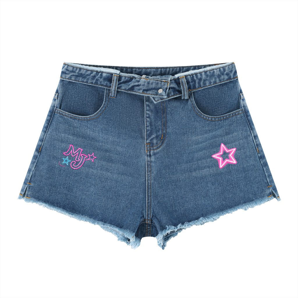 Women’s Vintage Wash High Rise Denim Shorts