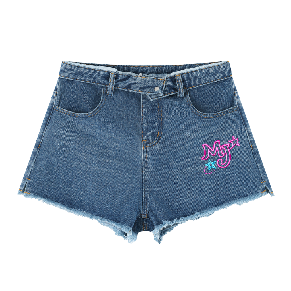 Women’s Vintage Wash High Rise Denim Shorts